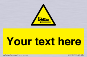 Custom warning grounding narrow boat on lock cill